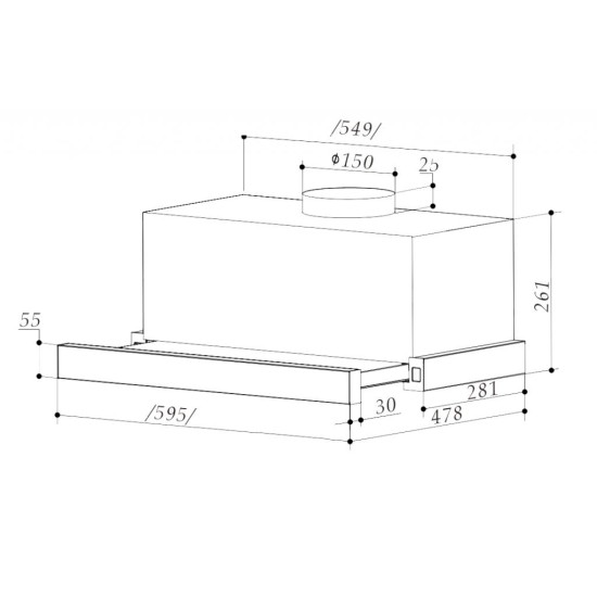 Вытяжка кухонная Interline SLIM ULTRA X/S A/60 (SLIMULTRAX/SA/60) Вытяжка кухонная Interline SLIM ULTRA X/S A/60 (SLIMULTRAX/SA/60)