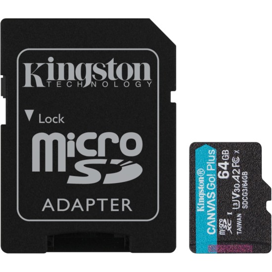 Карта пам'яті Kingston 64GB microSDXC class 10 UHS-I U3 A2 Canvas Go Plus (SDCG3/64GB) Карта пам'яті Kingston 64GB microSDXC class 10 UHS-I U3 A2 Canvas Go Plus (SDCG3/64GB)