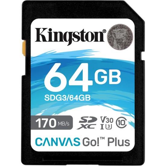 Карта памяти Kingston 64GB SDXC class 10 UHS-I U3 Canvas Go Plus (SDG3/64GB) Карта памяти Kingston 64GB SDXC class 10 UHS-I U3 Canvas Go Plus (SDG3/64GB)