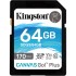Карта памяти Kingston 64GB SDXC class 10 UHS-I U3 Canvas Go Plus (SDG3/64GB)