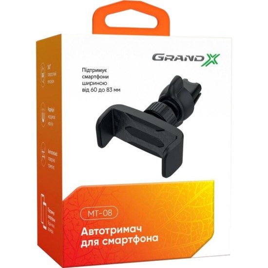 Універсальний автотримач Grand-X Mounting on the Deflector (MT-08) Універсальний автотримач Grand-X Mounting on the Deflector (MT-08)