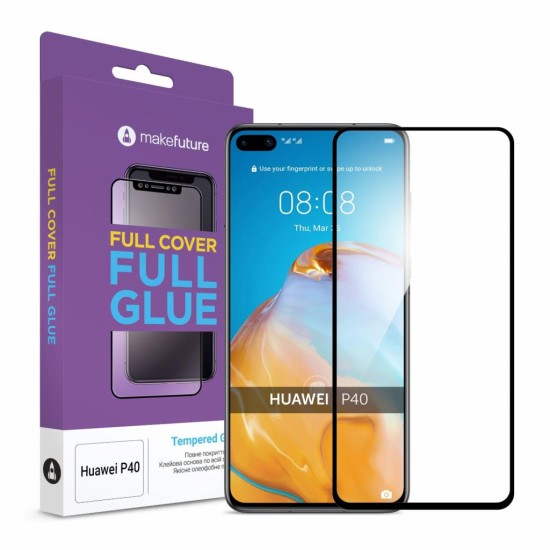 Стекло защитное MakeFuture Huawei P40 Full Cover Full Glue (MGF-HUP40) Стекло защитное MakeFuture Huawei P40 Full Cover Full Glue (MGF-HUP40)