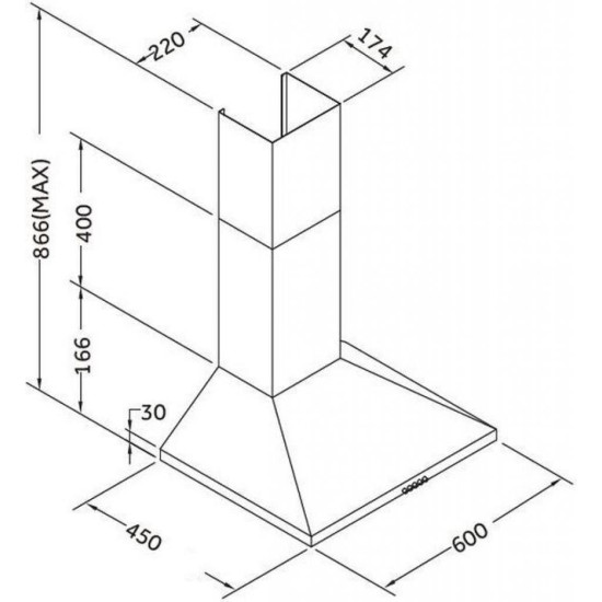 Витяжка кухонна Pyramida KSX 60 WH (KSX60WH) Витяжка кухонна Pyramida KSX 60 WH (KSX60WH)