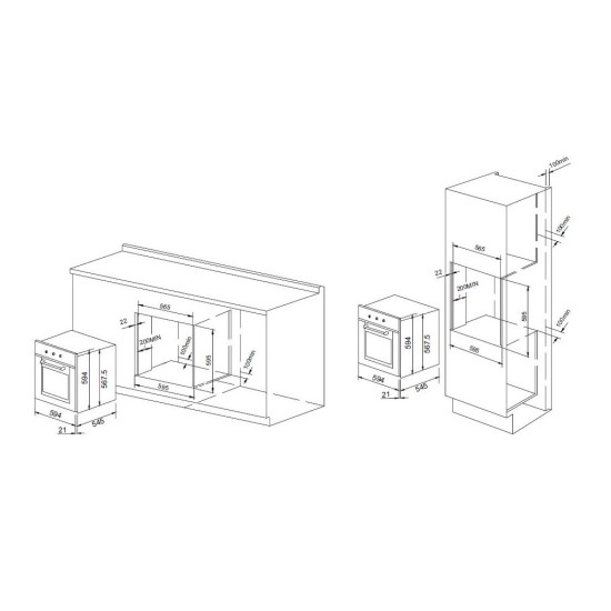 Духовой шкаф Pyramida F 80 M GBL (F80MGBL) Духовой шкаф Pyramida F 80 M GBL (F80MGBL)