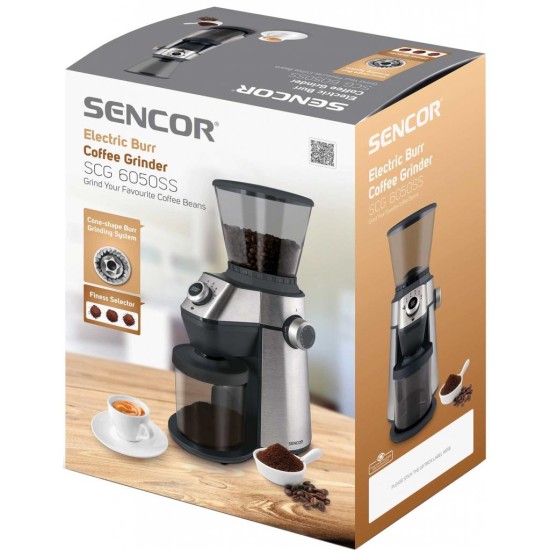 Кавомолка Sencor SCG 6050 SS (SCG6050SS) Кавомолка Sencor SCG 6050 SS (SCG6050SS)