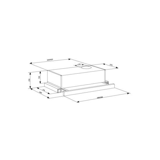 Витяжка кухонна Eleyus LOTUS 470 60 INOX Витяжка кухонна Eleyus LOTUS 470 60 INOX