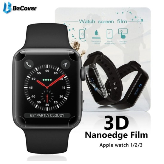 Плівка захисна BeCover Full Cover для Apple Watch Series 3/4 42mm/44mm (701962) Плівка захисна BeCover Full Cover для Apple Watch Series 3/4 42mm/44mm (701962)