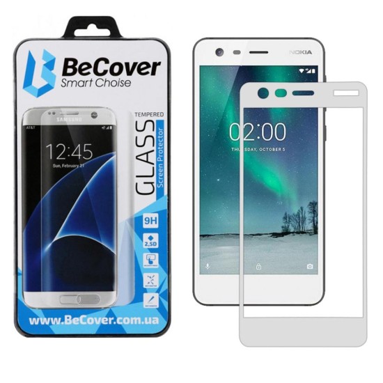 Скло захисне BeCover Nokia 2 White (702167) Скло захисне BeCover Nokia 2 White (702167)