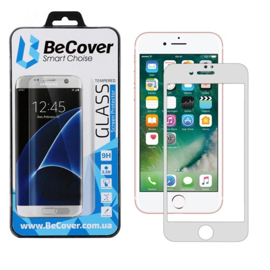 Стекло защитное BeCover Apple iPhone 7 / 8 / SE 2020 3D White (701041) Стекло защитное BeCover Apple iPhone 7 / 8 / SE 2020 3D White (701041)