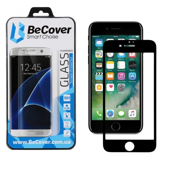 Скло захисне BeCover Apple iPhone 7 Plus / 8 Plus 3D Black (701042) Скло захисне BeCover Apple iPhone 7 Plus / 8 Plus 3D Black (701042)