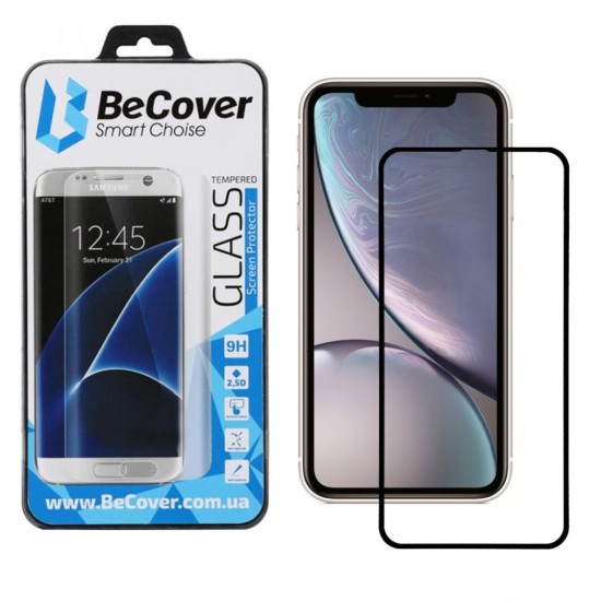 Скло захисне BeCover Apple iPhone XR Black (702621) Скло захисне BeCover Apple iPhone XR Black (702621)