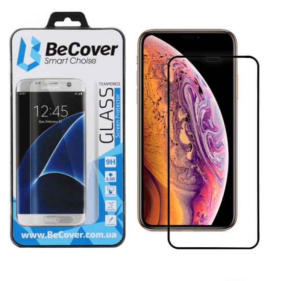 Скло захисне BeCover Apple iPhone XS Max Black (702623) Скло захисне BeCover Apple iPhone XS Max Black (702623)