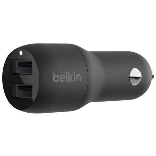 Зарядное устройство Belkin Car Charger 24W Dual USB-A black (CCB001BTBK) Зарядное устройство Belkin Car Charger 24W Dual USB-A black (CCB001BTBK)