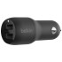 Зарядное устройство Belkin Car Charger 24W Dual USB-A black (CCB001BTBK)