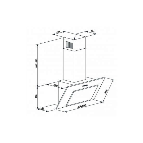 Витяжка кухонна Eleyus VERTICAL 700 50 BG (VERTICAL70050BG) Витяжка кухонна Eleyus VERTICAL 700 50 BG (VERTICAL70050BG)