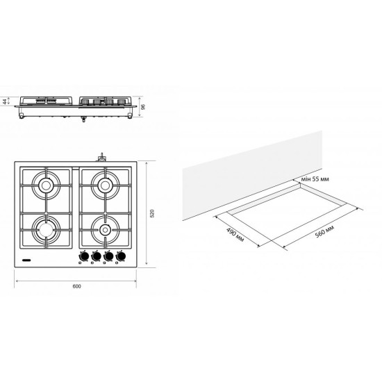 Варочная поверхность Eleyus INGA 60 WH CF Варочная поверхность Eleyus INGA 60 WH CF