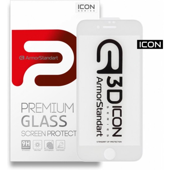 Скло захисне Armorstandart Icon 3D Apple iPhone 8 Plus/7 Plus White (ARM55983-GI3D-WT) Скло захисне Armorstandart Icon 3D Apple iPhone 8 Plus/7 Plus White (ARM55983-GI3D-WT)