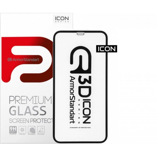 Скло захисне Armorstandart Icon 3D Apple iPhone 12 Pro Max Black (ARM57194) Скло захисне Armorstandart Icon 3D Apple iPhone 12 Pro Max Black (ARM57194)