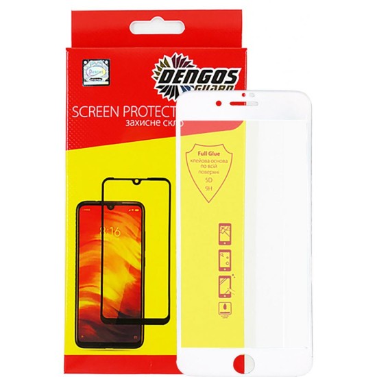 Скло захисне Dengos 5D iPhone 7/8 Plus white (TGFG-36) Скло захисне Dengos 5D iPhone 7/8 Plus white (TGFG-36)