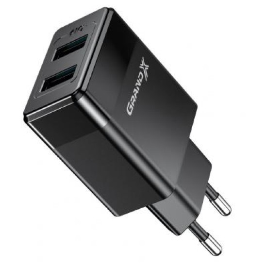 Зарядное устройство Grand-X 2USB 5V 2,4A + Type-C cable (CH-50T) Зарядное устройство Grand-X 2USB 5V 2,4A + Type-C cable (CH-50T)
