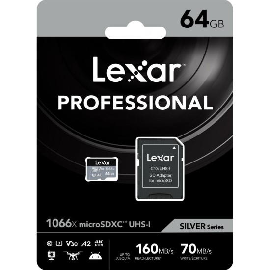 Карта пам'яті Lexar 64GB microSDXC class 10 UHS-I 1066x Silver (LMS1066064G-BNANG) Карта пам'яті Lexar 64GB microSDXC class 10 UHS-I 1066x Silver (LMS1066064G-BNANG)