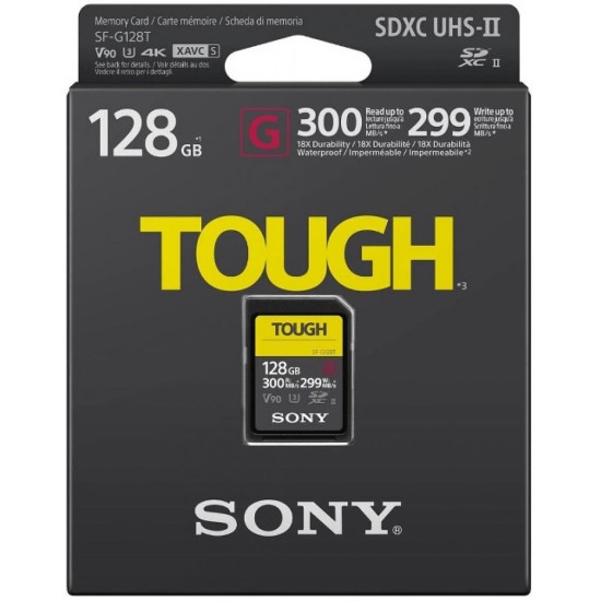 Карта памяти Sony 128GB SDXC class10 UHS-II U3 V90 Tough (SFG1TG) Карта памяти Sony 128GB SDXC class10 UHS-II U3 V90 Tough (SFG1TG)
