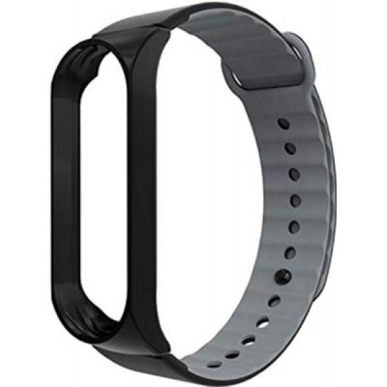 Ремінець до фітнес браслета Armorstandart Sport Silicone Band для Xiaomi Mi Band 3 Black/Grey (ARM54514) Ремінець до фітнес браслета Armorstandart Sport Silicone Band для Xiaomi Mi Band 3 Black/Grey (ARM54514)