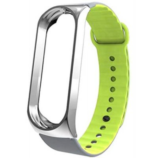 Ремінець до фітнес браслета Armorstandart Sport Silicone Band для Xiaomi Mi Band 3 Silver/Green (ARM54516) Ремінець до фітнес браслета Armorstandart Sport Silicone Band для Xiaomi Mi Band 3 Silver/Green (ARM54516)