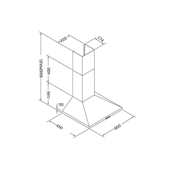 Витяжка кухонна Pyramida KSX 60 IV Витяжка кухонна Pyramida KSX 60 IV