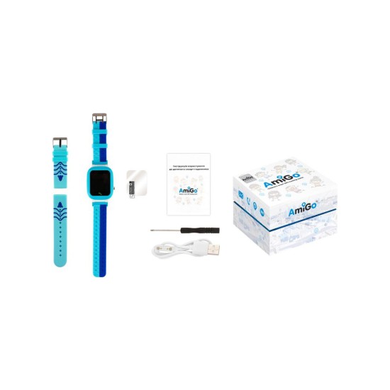Смарт-годинник Amigo GO004 Splashproof Camera+LED Blue (746403) Смарт-годинник Amigo GO004 Splashproof Camera+LED Blue (746403)