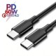 Дата кабель USB-C to USB-C 2.0m US286 3A Black Ugreen (10306) Дата кабель USB-C to USB-C 2.0m US286 3A Black Ugreen (10306)