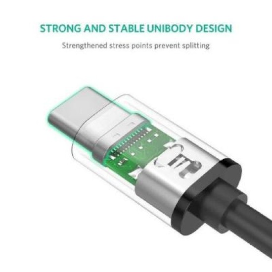Дата кабель USB-C to USB-C 2.0m US286 3A Black Ugreen (10306) Дата кабель USB-C to USB-C 2.0m US286 3A Black Ugreen (10306)