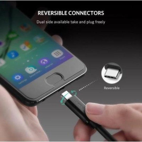 Дата кабель USB-C to USB-C 2.0m US286 3A Black Ugreen (10306) Дата кабель USB-C to USB-C 2.0m US286 3A Black Ugreen (10306)