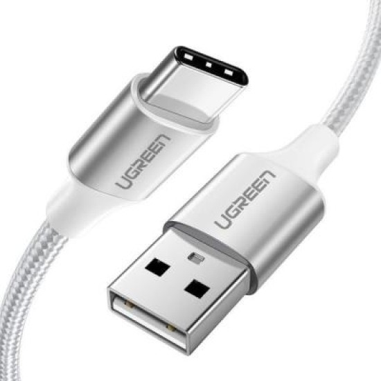 Дата кабель USB 2.0 AM to Type-C 1.0m US288 Aluminum Braid White Ugreen (60131) Дата кабель USB 2.0 AM to Type-C 1.0m US288 Aluminum Braid White Ugreen (60131)