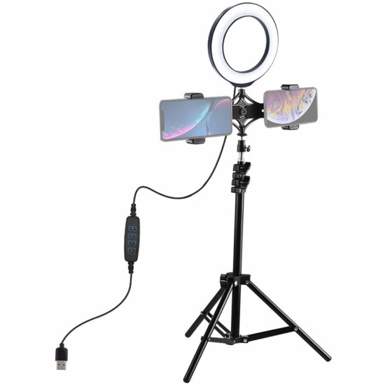 Набір блогера Puluz Ring USB LED lamp 6.2"+ tripod 1.1m (PKT3036) Набір блогера Puluz Ring USB LED lamp 6.2"+ tripod 1.1m (PKT3036)