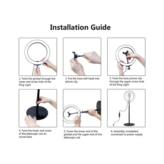 Набір блогера Puluz Ring USB LED lamp 10.2"+ table mount 140cm (PKT3039) Набір блогера Puluz Ring USB LED lamp 10.2"+ table mount 140cm (PKT3039)
