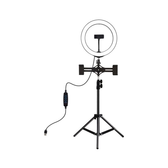 Набор блогера Puluz Ring USB LED lamp 10"+ tripod 1.1m (PKT3053B) Набор блогера Puluz Ring USB LED lamp 10"+ tripod 1.1m (PKT3053B)