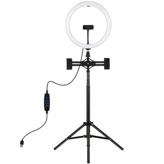 Набор блогера Puluz Ring USB LED lamp PKT3062B 11.8" + tripod 1.65 м (PKT3062B) Набор блогера Puluz Ring USB LED lamp PKT3062B 11.8" + tripod 1.65 м (PKT3062B)