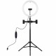 Набор блогера Puluz Ring USB LED lamp PKT3062B 11.8" + tripod 1.65 м (PKT3062B) Набор блогера Puluz Ring USB LED lamp PKT3062B 11.8" + tripod 1.65 м (PKT3062B)