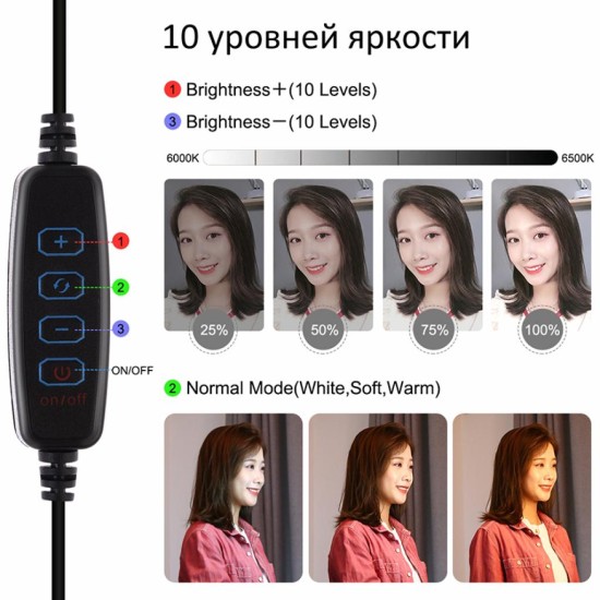 Набір блогера Puluz Ring USB LED lamp PU407 11.8" (PU407) Набір блогера Puluz Ring USB LED lamp PU407 11.8" (PU407)