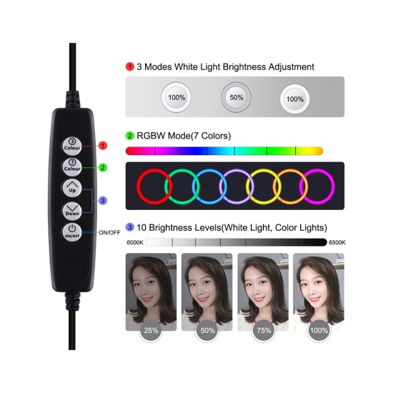 Набір блогера Puluz Ring USB LED lamp PKT3049B 4.7" + table tripod (PKT3049B) Набір блогера Puluz Ring USB LED lamp PKT3049B 4.7" + table tripod (PKT3049B)