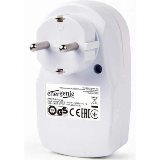 Зарядний пристрій EnerGenie 2 USB x 2.1A (EG-ACU2-02) Зарядний пристрій EnerGenie 2 USB x 2.1A (EG-ACU2-02)
