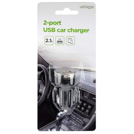Зарядное устройство EnerGenie USB 2.1A black (EG-U2C2A-CAR-02) Зарядное устройство EnerGenie USB 2.1A black (EG-U2C2A-CAR-02)
