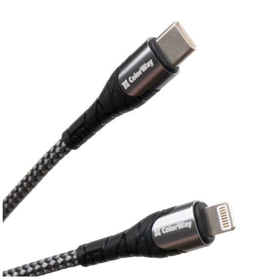 Дата кабель USB-C to Lightning 1.0m ColorWay (CW-CBPDCL033-GR) Дата кабель USB-C to Lightning 1.0m ColorWay (CW-CBPDCL033-GR)