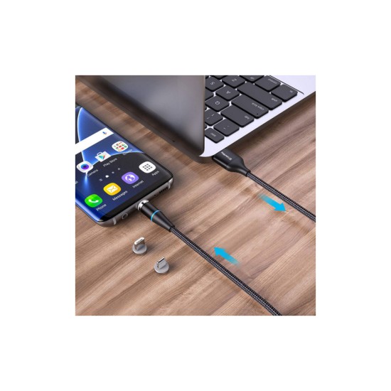 Дата кабель USB 2.0 AM to Lightning + Micro 5P + Type-C 1.0m Magnetic ColorWay (CW-CBUU038-BK) Дата кабель USB 2.0 AM to Lightning + Micro 5P + Type-C 1.0m Magnetic ColorWay (CW-CBUU038-BK)