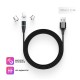 Дата кабель USB 2.0 AM to Lightning + Micro 5P + Type-C 1.0m Magnetic ColorWay (CW-CBUU038-BK) Дата кабель USB 2.0 AM to Lightning + Micro 5P + Type-C 1.0m Magnetic ColorWay (CW-CBUU038-BK)