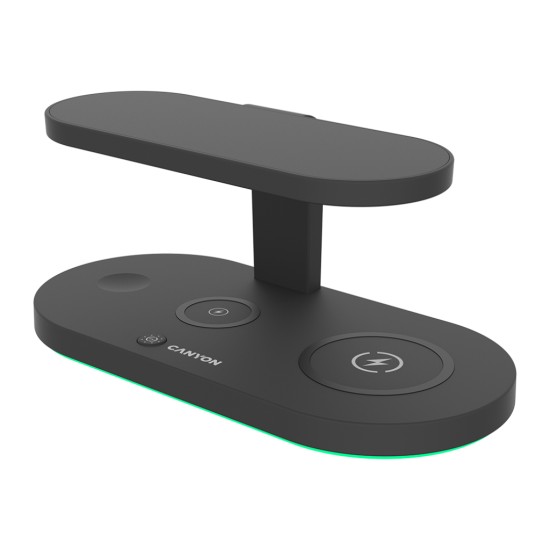 Зарядний пристрій Canyon 5in1 Wireless charger with UV sterilizer (CNS-WCS501B) Зарядний пристрій Canyon 5in1 Wireless charger with UV sterilizer (CNS-WCS501B)