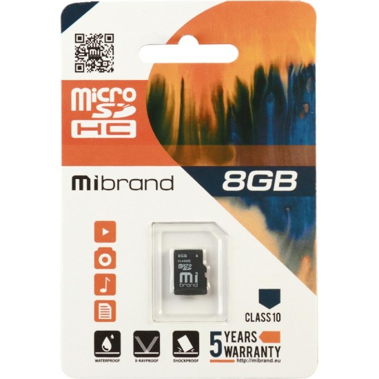 Карта пам'яті Mibrand 8GB microSDHC class 10 (MICDHC10/8GB) Карта пам'яті Mibrand 8GB microSDHC class 10 (MICDHC10/8GB)
