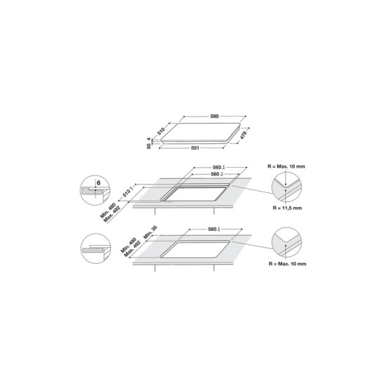 Варочная поверхность Whirlpool WSQ7360NE Варочная поверхность Whirlpool WSQ7360NE