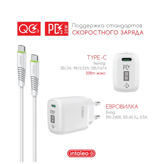 Зарядное устройство Intaleo TCGQPD120T (1283126509988) Зарядное устройство Intaleo TCGQPD120T (1283126509988)